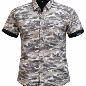 Triumph Tragedy Boys Camo Button Up Shirt Size 10/12 New with Tags